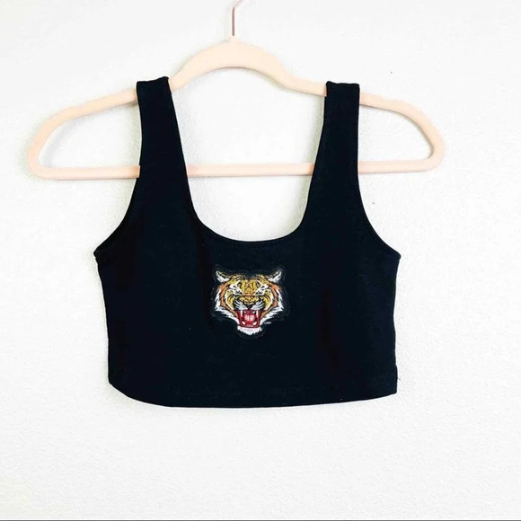 ADIKA Black Cattitude Crop Top Size Small - Picture 5 of 8